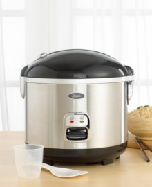 A staple ingredient all over the world, great rice makes a meal come to life. From exotic sushi to flavorful Mexican sides, steam up perfect rice with this sleek stainless steel rice cooker. One-year limited warranty. A staple ingredient all over the world, great rice makes a meal come to life. From exotic sushi to flavorful Mexican sides, steam up perfect rice with this sleek stainless steel rice cooker. One-year limited warranty.
