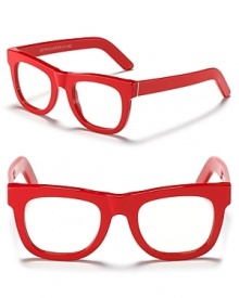 Look casually cool in these thick red frames from Super. Look casually cool in these thick red frames from Super.