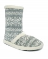These boots were made for lounging! Charter Club had your coziest day in mind when they decked out these cozy slippers in a knit Fair Isle pattern.