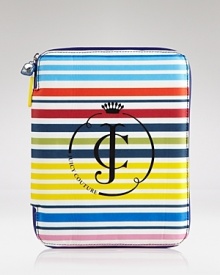 Transport your technology in trendsetting style with this striped neoprene iPad case from Juicy Couture. Transport your technology in trendsetting style with this striped neoprene iPad case from Juicy Couture.