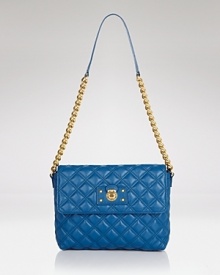 Quilted texture proves on trend with this leather shoulder bag from Marc Jacobs. Marrying the classic with the cool, this bag lends style to everything from dresses to casual denim. Quilted texture proves on trend with this leather shoulder bag from Marc Jacobs. Marrying the classic with the cool, this bag lends style to everything from dresses to casual denim.