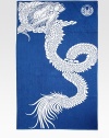 EXCLUSIVELY AT SAKS.COM. An exotic dragon motif extends the length of this soft cotton towel with a lightly textured jacquard pattern. Contrast image on the reverseClean edges40 X 70CottonMachine washImported