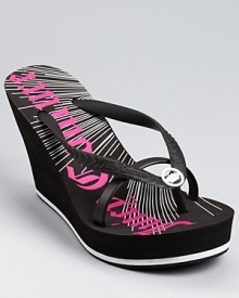 Juicy Couture Sandals - Lara High Wedge Thong Juicy Couture Sandals - Lara High Wedge Thong