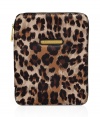 Inject a fun edge into you media collection with Juicy Coutures eye-catching leopard print iPad case - Microfiber interior, metal logo plaque - Stash away in just as bold oversized printed totes