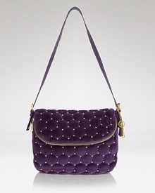 Be the envy of your friends with this tactile shoulder bag from Juicy Couture. It flaunts a carry-it-all shape that looks extra luxe in studded velour. Be the envy of your friends with this tactile shoulder bag from Juicy Couture. It flaunts a carry-it-all shape that looks extra luxe in studded velour.