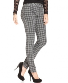 With a houndstooth print, these Else Jeans coated-denim skinny jeans are perfect for a stylish spin on menswear!