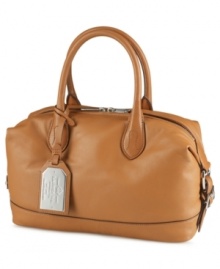 Chic, compact and perennially elegant, this satchel design from Lauren by Ralph Lauren is an absolute essential. Crafted from supple leather with equestrian-inspired hardware, it pairs perfectly with your work or weekend wardrobe. Chic, compact and perennially elegant, this satchel design from Lauren by Ralph Lauren is an absolute essential. Crafted from supple leather with equestrian-inspired hardware, it pairs perfectly with your work or weekend wardrobe.