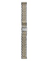 A borrowed from the boys classic, this timepiece from Michele is updated with diamonds and a two-tone bracelet. Wear this forever chic piece day or night for a hit of opulent sparkle.