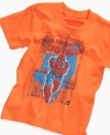 Outfit your superhero in Amazing Spiderman style with this T-shirt from Mad Engine.