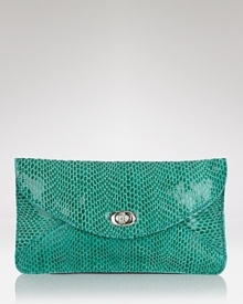 And the envelope goes to. In embossed leather, Sorial's clutch will bring an exotic shot of texture to your wardrobe. It's an award-winning choice day or night. And the envelope goes to. In embossed leather, Sorial's clutch will bring an exotic shot of texture to your wardrobe. It's an award-winning choice day or night.