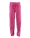 The essential athletic pant, updated for comfort and style in soft stretch cotton fleece and finished with a pretty ruched hem.