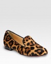 A traditional silhouette of leopard-printed pony hair is the cat's meow. Stacked heel, ½ (15mm)Leopard-printed pony hair upperLeather liningSignature red leather solePadded insoleMade in Italy