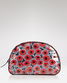 Your beauty products get the designer treatment with this glossy, printed cosmetics bag from kate spade new york.