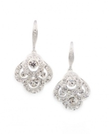 Though delicate and diminutive by design, these drop earrings from Charter Club still have a dazzling effect! Crafted in silver tone mixed metal with glittering glass embellishments. Approximate drop: 1-1/2 inches.