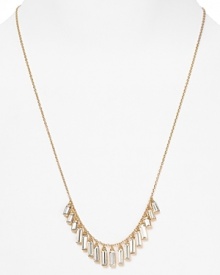 Make your chips count with this delicate necklace from kate spade new york. Crafted of gold-plated metal and accented by glass stations, it's pretty-prismatic.