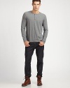 A layering option for this season and beyond in a fine, heathered jersey knit. Henley placketCottonMachine washImported