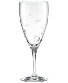A nice surprise, this iced beverage glass from the Society Hill crystal stemware collection features pressed dots and clean lines in luminous crystal from kate spade new york. A nice surprise, this iced beverage glass from the Society Hill crystal stemware collection features pressed dots and clean lines in luminous crystal from kate spade new york.