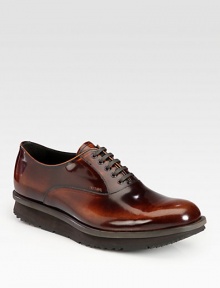 Spazzolato fume lace-up with platform sole.Leather upperLeather liningPadded insoleRubber soleMade in Italy Spazzolato fume lace-up with platform sole.Leather upperLeather liningPadded insoleRubber soleMade in Italy