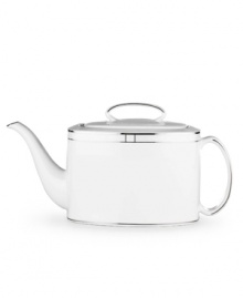 Leave it to kate spade to improve the traditional china pattern. Reminiscent of seed pearls, her signature monogram lends a lustrous accent to the Noel Alabaster teapot.