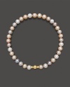 14 Kt. Yellow Gold and Multicolor Cultured Freshwater Pearl Necklace, 18