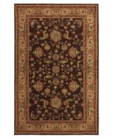 Bursting with classic florals that create a sweeping arabesque motif, this area rug from Karastan exudes luxury in bold coffee tones. Woven from lush nylon that delivers softness underfoot and superb resistance to everyday wear. Bursting with classic florals that create a sweeping arabesque motif, this area rug from Karastan exudes luxury in bold coffee tones. Woven from lush nylon that delivers softness underfoot and superb resistance to everyday wear.