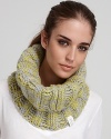 Exude laid-back chic in this cozy two-tone knit snood from Juicy Couture.