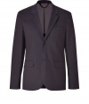 Understatedly modern with its muted violet hue, Marc by Marc Jacobs cotton twill blazer is a cool way to spice up your classic tailored looks - Notched collar, long sleeves, buttoned cuffs, double buttoned front, chest and flap pockets, back vent - Modern slim fit - Wear with tailored trousers, a button-down and lace-ups