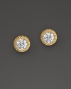 Diamonds set in 14K. yellow gold.