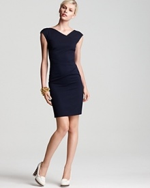 With eternally flattering ruching at the side, this effortless Philosophy di Alberta Ferretti LBD is a workweek wardrobe staple in the making. As perfect for the office as it is for after hours, the silhouette get glamorized with gilded bangles. With eternally flattering ruching at the side, this effortless Philosophy di Alberta Ferretti LBD is a workweek wardrobe staple in the making. As perfect for the office as it is for after hours, the silhouette get glamorized with gilded bangles.