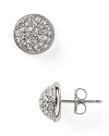 Nadri Pave Button Earrings