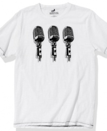 Speak up with some amplified style wearing this t-shirt from Kenneth Cole Reaction. Speak up with some amplified style wearing this t-shirt from Kenneth Cole Reaction.