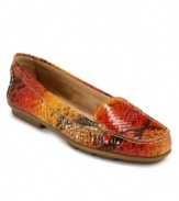 The Aerosoles Nu Day Flats work day in and day out with their classic moc-inspired cut and trendy exotic print.
