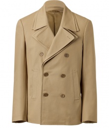 Inject classic style to your daytime look with this luxe jacket from Neil Barrett - Double lapels, double-breasted silhouette, welt pockets, slim fit - Pair with trousers and a sleek button down for modern dandy style Inject classic style to your daytime look with this luxe jacket from Neil Barrett - Double lapels, double-breasted silhouette, welt pockets, slim fit - Pair with trousers and a sleek button down for modern dandy style
