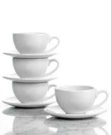 Match cup to joe with the Konitz Coffee Bar collection from Waechtersbach drinkware. In the perfect shape and size with saucers to match, these cappuccino coffee cups bring effortless straight-from-the-cafe style to every sip. Match cup to joe with the Konitz Coffee Bar collection from Waechtersbach drinkware. In the perfect shape and size with saucers to match, these cappuccino coffee cups bring effortless straight-from-the-cafe style to every sip.