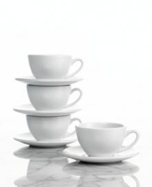 Match cup to joe with the Konitz Coffee Bar collection from Waechtersbach drinkware. In the perfect shape and size with saucers to match, these Cafe Creme coffee cups bring effortless straight-from-the-cafe style to every sip. Match cup to joe with the Konitz Coffee Bar collection from Waechtersbach drinkware. In the perfect shape and size with saucers to match, these Cafe Creme coffee cups bring effortless straight-from-the-cafe style to every sip.