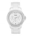 Make a seriously stunning statement with this crisp, white watch from Fossil.