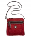 For the girl-on-the, this compact crossbody by Giani Bernini is the obvious choice. Signature jacquard and silver-tone hardware add instant appeal, while plenty of pockets offer easy access to all the essentials.
