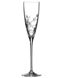 With a distinct contemporary shape and tender etchings, this champagne flute brings refined grace to any table. With a distinct contemporary shape and tender etchings, this champagne flute brings refined grace to any table.