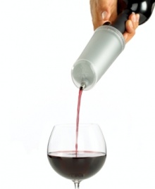Stash the Ravi wine chiller in your freezer to ensure a well-chilled bottle is always in reach. Just insert the mechanism into an unrefrigerated bottle and pour--wine will pass through a frozen steel chamber and cool before it fills your glass. Great for vodka, too! Stash the Ravi wine chiller in your freezer to ensure a well-chilled bottle is always in reach. Just insert the mechanism into an unrefrigerated bottle and pour--wine will pass through a frozen steel chamber and cool before it fills your glass. Great for vodka, too!