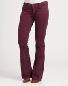 Featuring a universally flattering high-rise fit and elongating flared leg, you will not want to take off these stretch-cotton jeans. Button closureZip flyBelt loopsFront and back pocketsInseam, about 36Rise, about 981% cotton/17% polyester/2% elastaneMachine washMade in USA