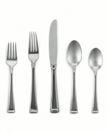 The formal Column pattern combines contemporary simplicity with striking neoclassical detailing. Includes a cold meat fork, gravy ladle and pierced tablespoon. The formal Column pattern combines contemporary simplicity with striking neoclassical detailing. Includes a cold meat fork, gravy ladle and pierced tablespoon.