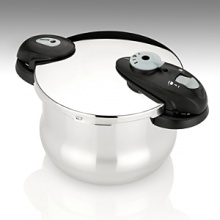 This pressure cooker is an ingenious, energy-efficient alternative to traditional cooking. It prepares food up 70% faster while retaining up to 50% more vitamins and minerals. Constructed from durable, high-gloss 18/10 stainless steel with short, self-locking handles for easy storage. Manufacturer's 10-year warranty. This pressure cooker is an ingenious, energy-efficient alternative to traditional cooking. It prepares food up 70% faster while retaining up to 50% more vitamins and minerals. Constructed from durable, high-gloss 18/10 stainless steel with short, self-locking handles for easy storage. Manufacturer's 10-year warranty.
