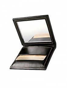 Powder-free, 3½L X 3W tissues absorb excess oil and perspiration from skin. Encased in a refillable black faux-leather case with mirror. Contains 100 sheets per pack. Powder-free, 3½L X 3W tissues absorb excess oil and perspiration from skin. Encased in a refillable black faux-leather case with mirror. Contains 100 sheets per pack.