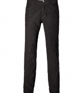 Stylish charcoal five-pocket corduroy pants from Save Khaki - Look sophisticated while being comfortable in these fashionable pants - Relaxed fit with classic jean styling with button fly - Wear with a cashmere pullover, a tweed blazer, and boots