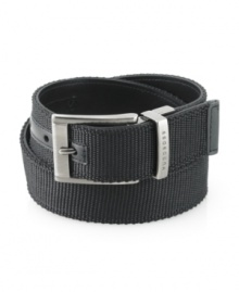 Go from casual to dressy in a snap with this reversible belt from Hugo Boss. Go from casual to dressy in a snap with this reversible belt from Hugo Boss.