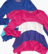 Go bold with this bright long sleeve shirt from Epic Threads. The colorblock design is sure to be an epic look.