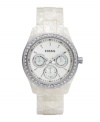 Marbled white and glittering crystals make this Stella watch by Fossil one that won't fade into the background.