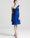 Amsale Dress - One Shoulder Ruffle