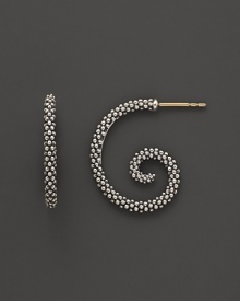 Lagos Sterling Silver Caviar Swirl Hoop Earrings