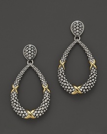 Lagos Sterling Silver Open Drop Earrings With 18k Gold Signature